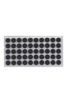 Odbojniki piankowe EVA 10 ×2,5 mm czarne ( 50 szt.)