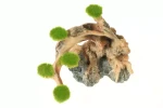 Ozdoba do terrarium nr 55- finezyjna skała z mchem